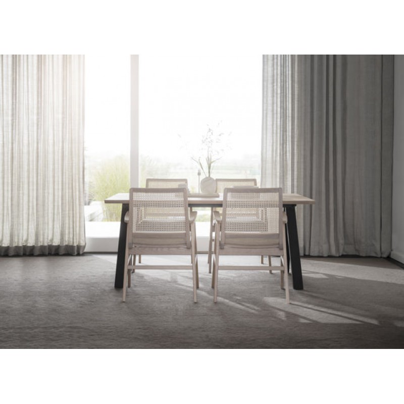 RO Carradale Extending Dining Table V 170x100 Whitewash/Black